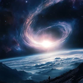 Celestial Gaze: A Moment of Cosmic Wonder