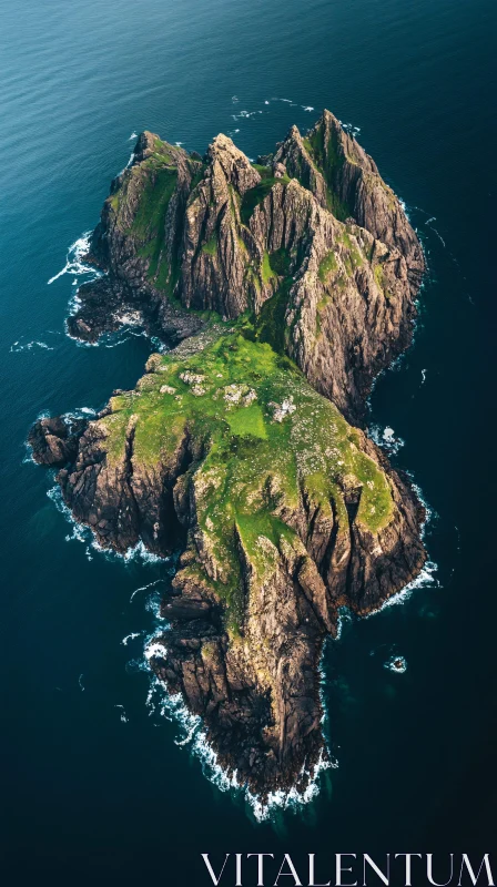 AI ART Stunning Island Landscape Surrounded by Ocean