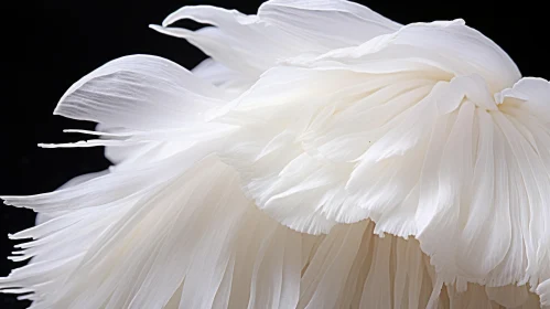 Ethereal White Feathers and Flower - An Angelic Monochrome Art