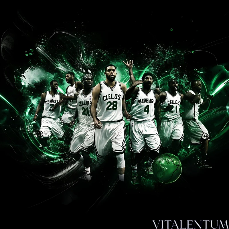 Emerald Basketball Squad AI Image