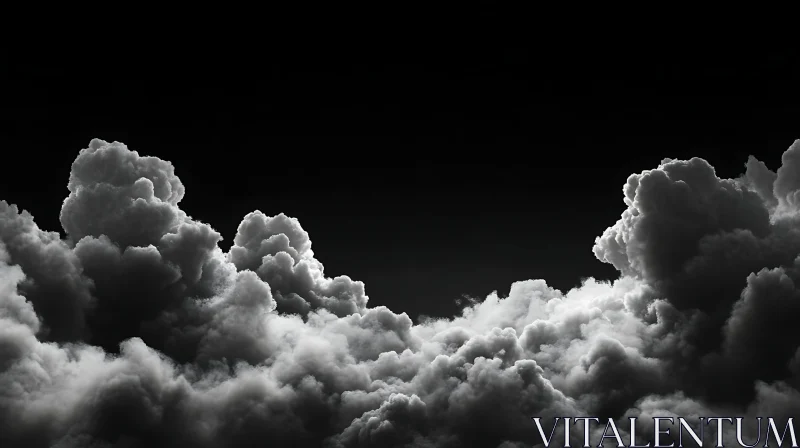 Monochrome Cloudscape AI Image