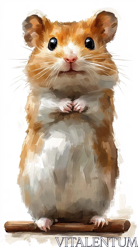 AI ART Charming Hamster Illustration