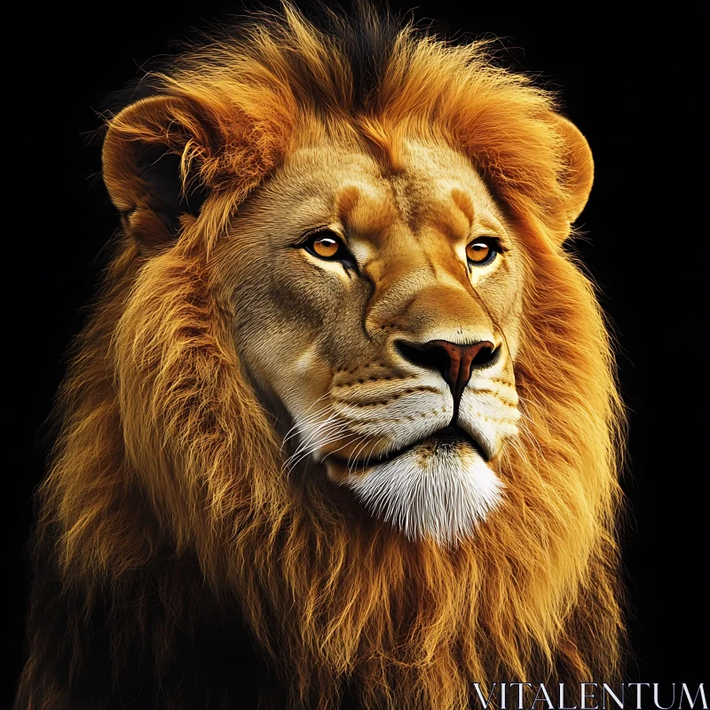 AI ART Golden Mane Lion