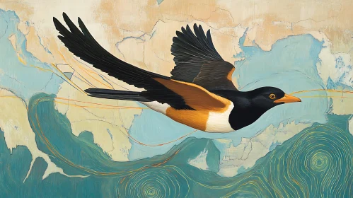 Soaring Bird Art, Avian Flight Painting
