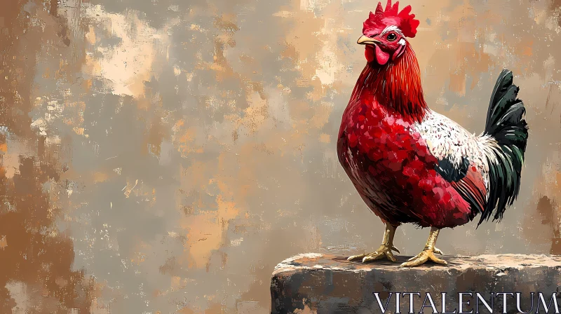 Colorful Rooster Artwork AI Image