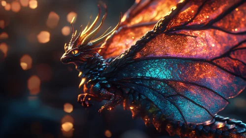 Dragon with Glowing Wings