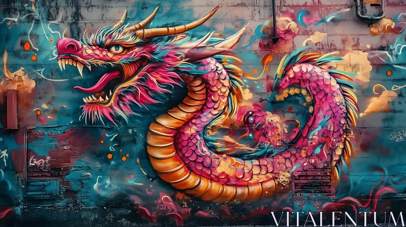 Urban Dragon Wall Art AI Image