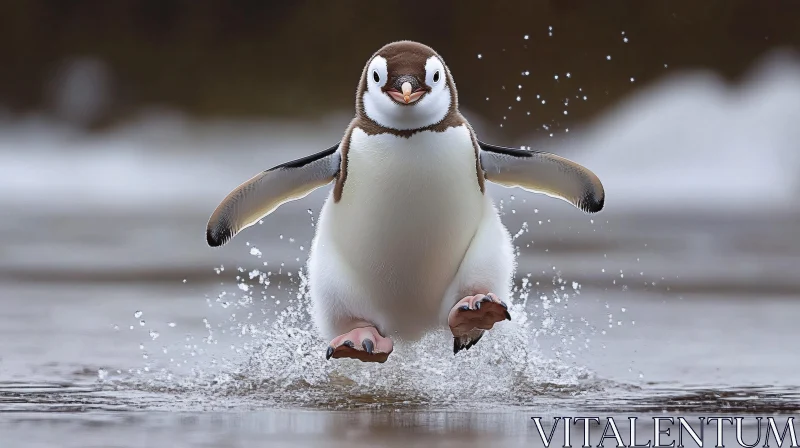 AI ART Playful Penguin in Motion