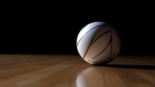 White Ball on Hardwood