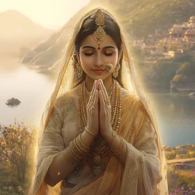Serene Woman Praying