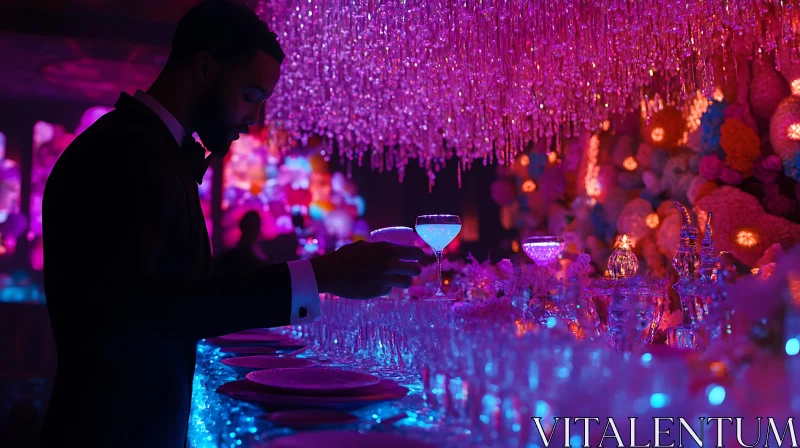 AI ART Luxurious Festivities Under Crystal Chandeliers