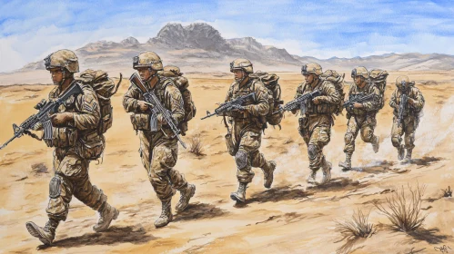 Military Men in Desert