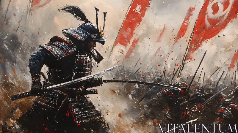 Japanese Samurai Warrior Art AI Image