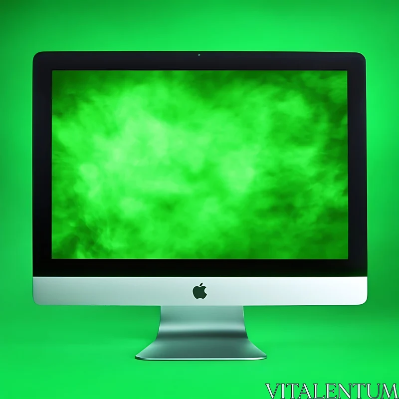 AI ART Futuristic Green Screen Desktop