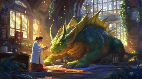 Fantastic Science: Dragon and Scientist