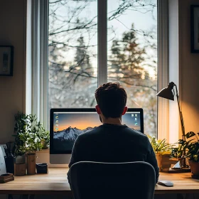 Calm Workspace Overlooking Nature