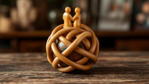 Handcrafted Friendship Knot Sculpture