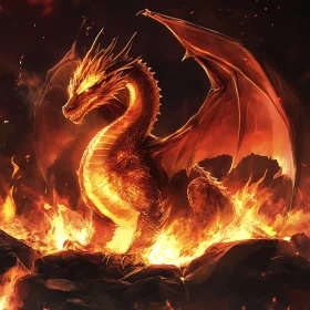 Dragon in Flames