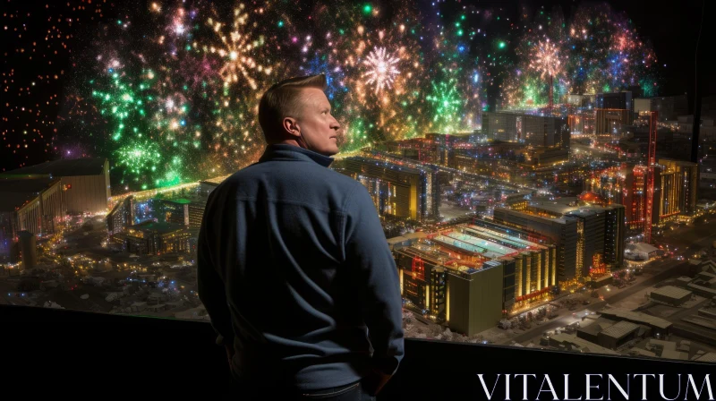 Captivating Fireworks Display in Las Vegas AI Image