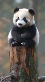 Panda Cub in Natural Habitat
