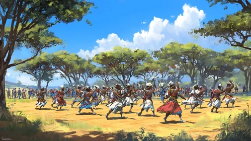 Cultural Dance in the African Savannah