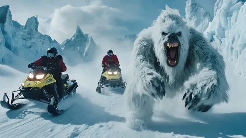 Snowy Pursuit by the Yeti