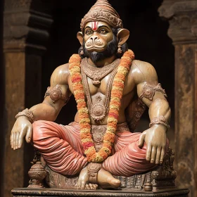 Meditative Hanuman Sculpture