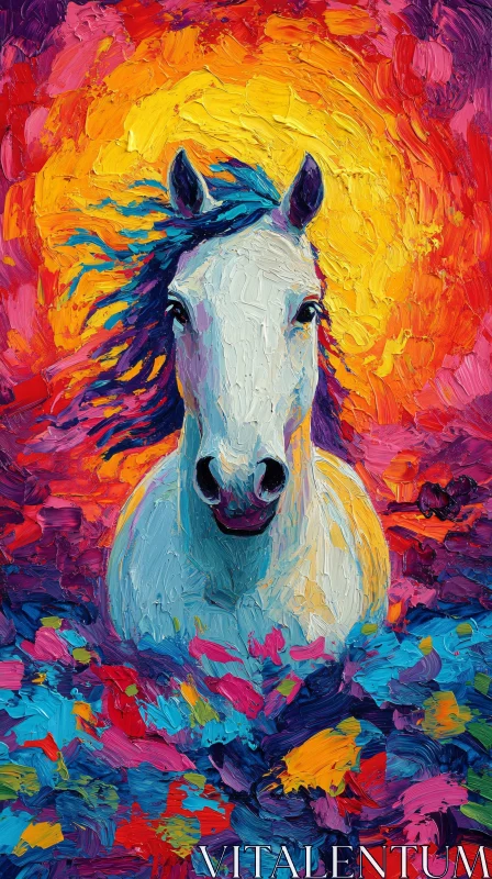 Vivid Horse Art AI Image