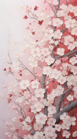 Exquisite Cherry Blossom Painting with Photorealistic Detail