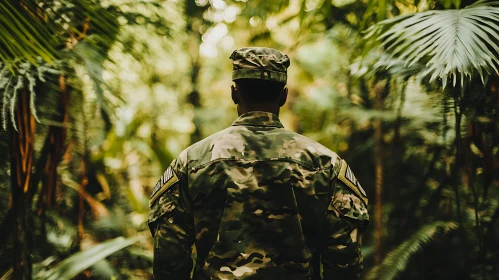 Military Personnel in Green Forest