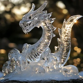 Crystalline Dragon: An Ice Sculpture