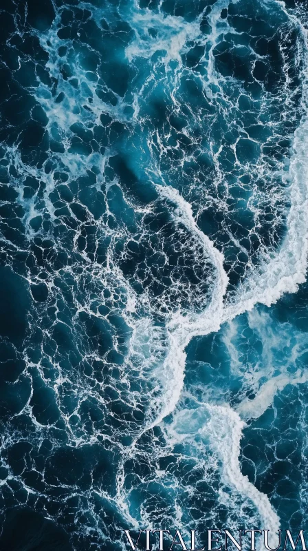 AI ART Interlacing Patterns of Ocean Waves