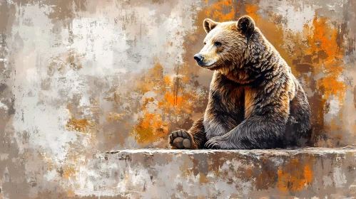 Bear in Artistic Landscape