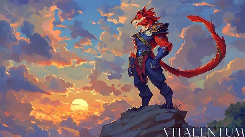 Guardian of the Setting Sun AI Image