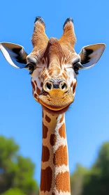 Giraffe Against Sky