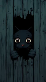 Inquisitive Cat Illustration