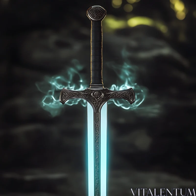 AI ART Enchanted Sword of Light