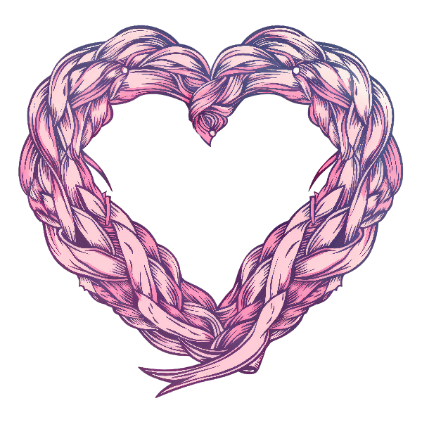 Intricate Braided Heart Design POD Design