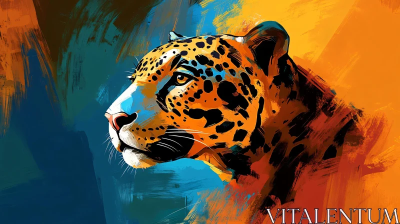 Expressive Leopard Painting AI Image