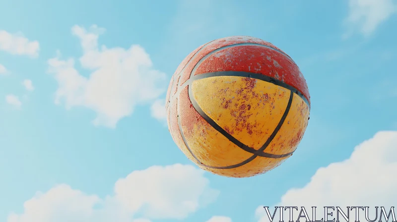 Floating Basketball AI Image