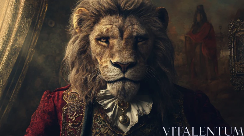 Regal Lion Hybrid AI Image