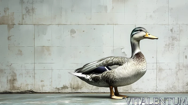 Duck in Urban Setting AI Image