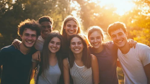 Smiling Young People Together