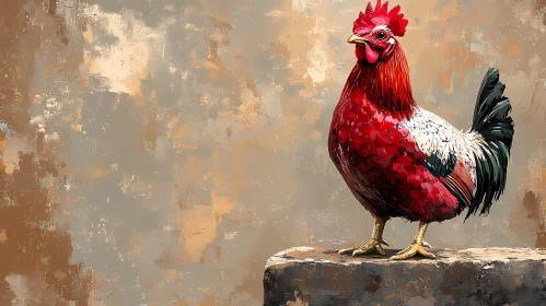 Striking Rooster Portrait