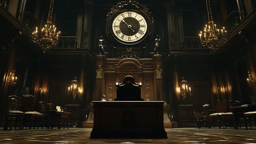 Lavish Historic Room with Grand Clock