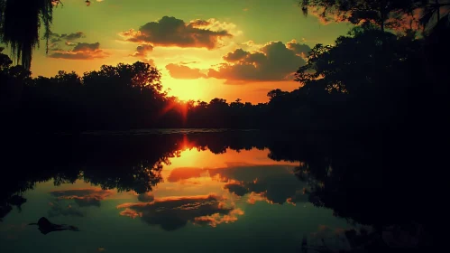 Lake at Sunset