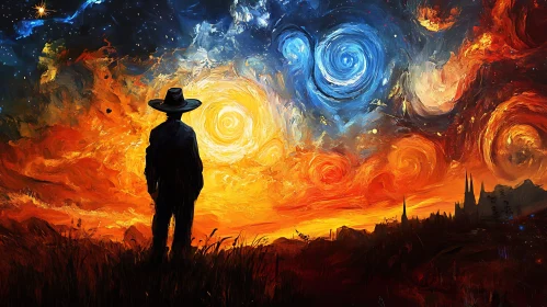 Man Gazing at Painted Sky