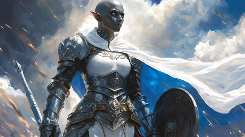 Female Warrior in Shining Armor