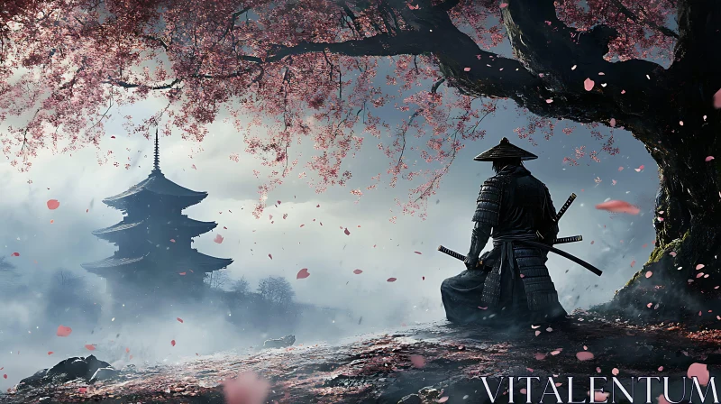 Warrior in Bloom: A Samurai's Contemplation