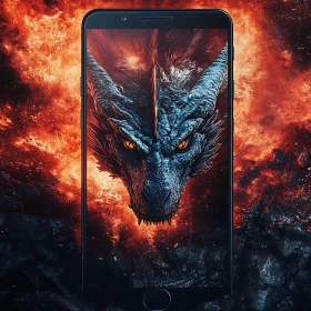 Fiery Dragon on Mobile Display